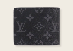 Louis Vuittonのブラック系モノグラム柄二つ折り財布